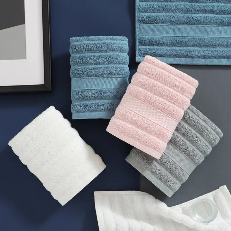 4Pcs Kids Pure Cotton Face Towels - Super Absorbent 35x35cm Hand Wipes, OEKO-TEX Certified