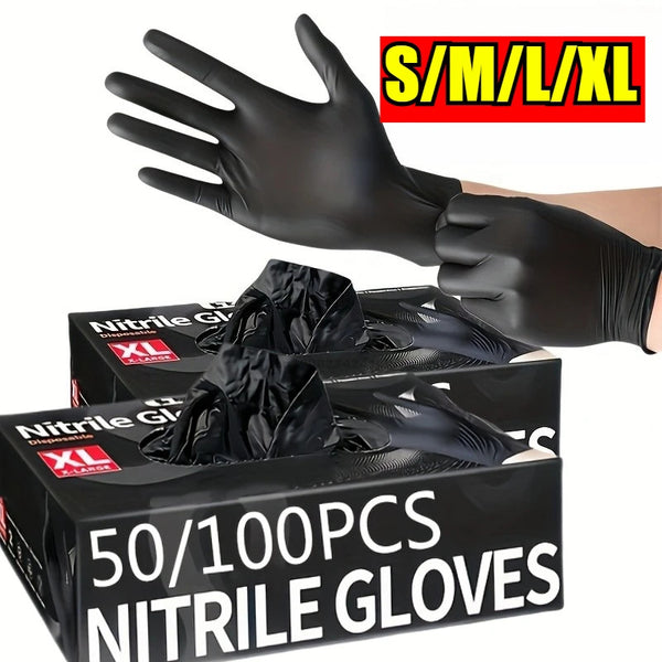 Disposable Nitrile Waterproof Gloves – Food Safe, Latex-Free, Multi-Purpose Cleaning Gloves for Kitchen, Dishwashing, Pet Care & Household Use