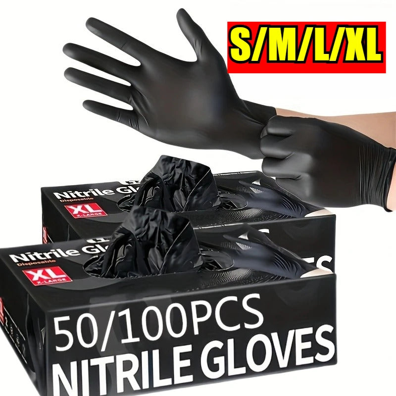 Disposable Nitrile Waterproof Gloves – Food Safe, Latex-Free, Multi-Purpose Cleaning Gloves for Kitchen, Dishwashing, Pet Care & Household Use