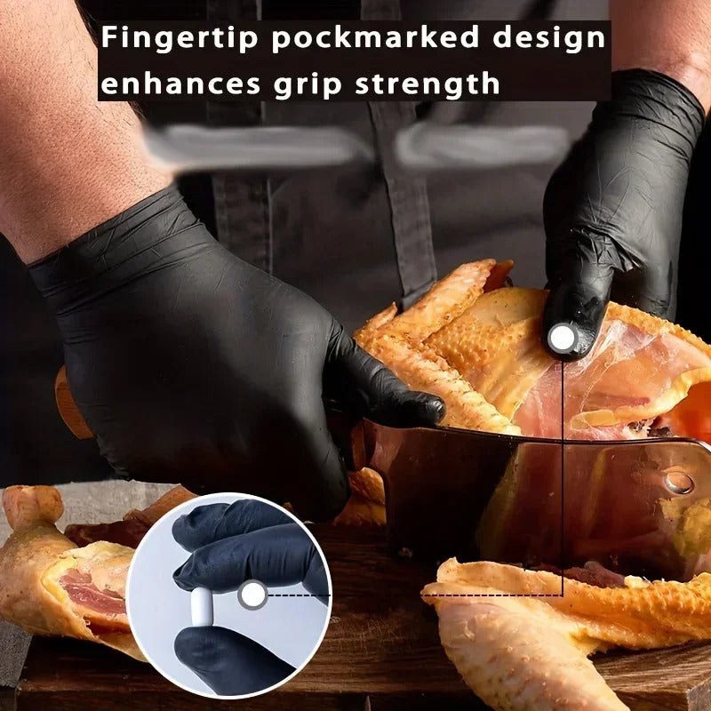 Disposable Nitrile Waterproof Gloves – Food Safe, Latex-Free, Multi-Purpose Cleaning Gloves for Kitchen, Dishwashing, Pet Care & Household Use
