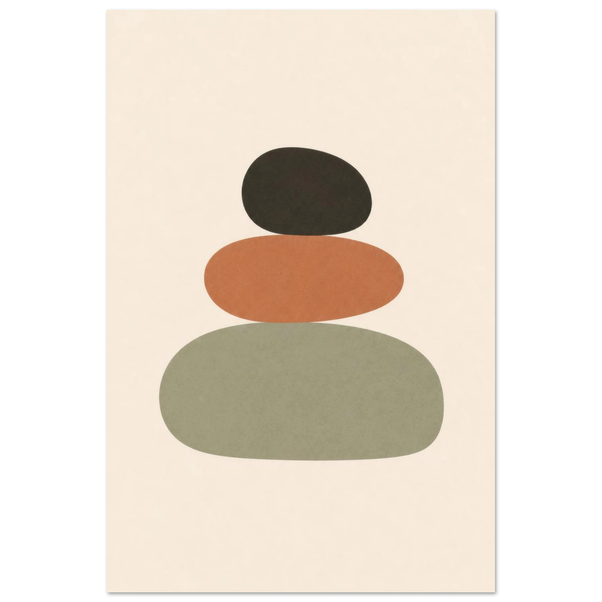 Balanced Stones nursery print in the 12 by 18 inch size, unframed matte poster