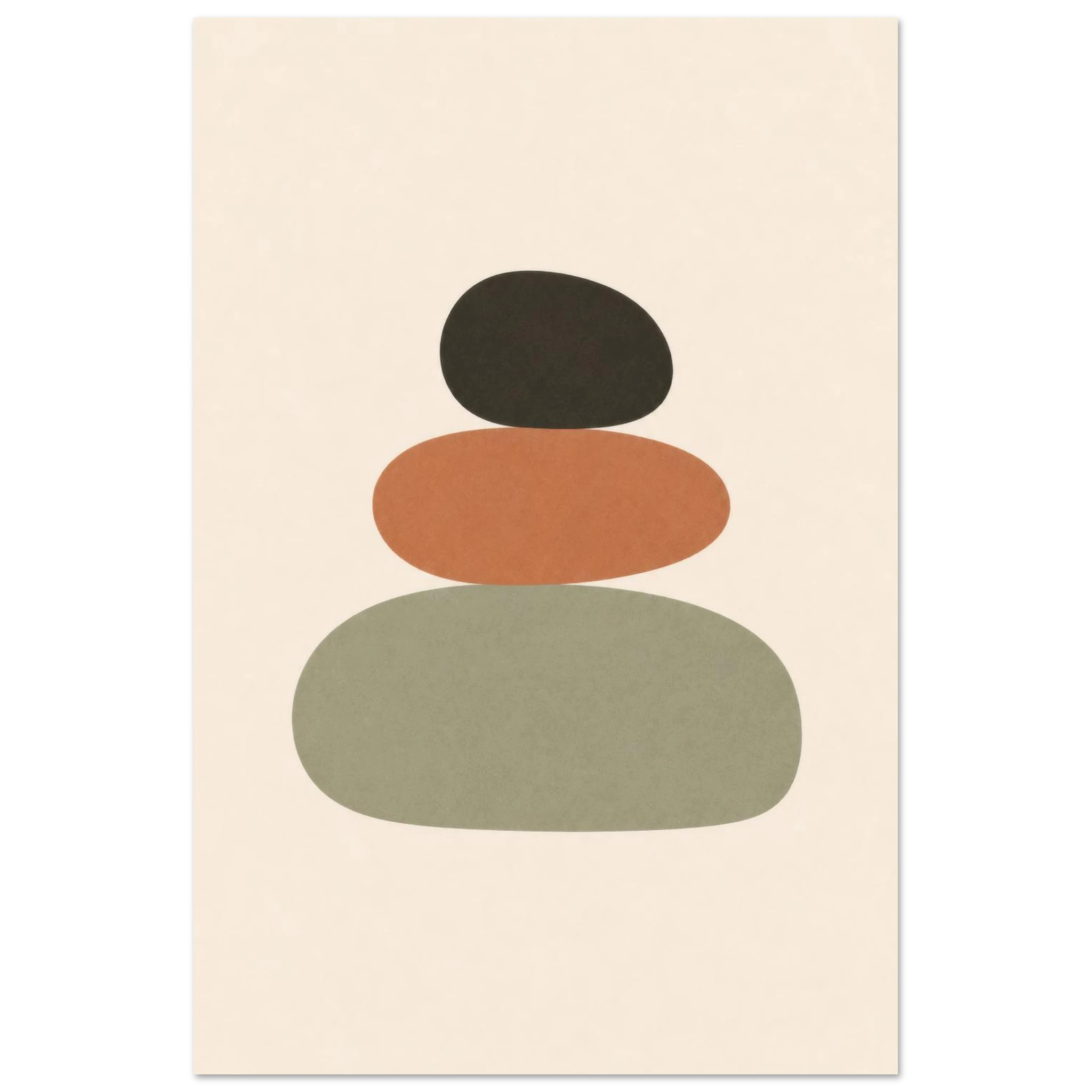 Balanced Stones nursery print in the 24 by 36 inch size, unframed matte poster