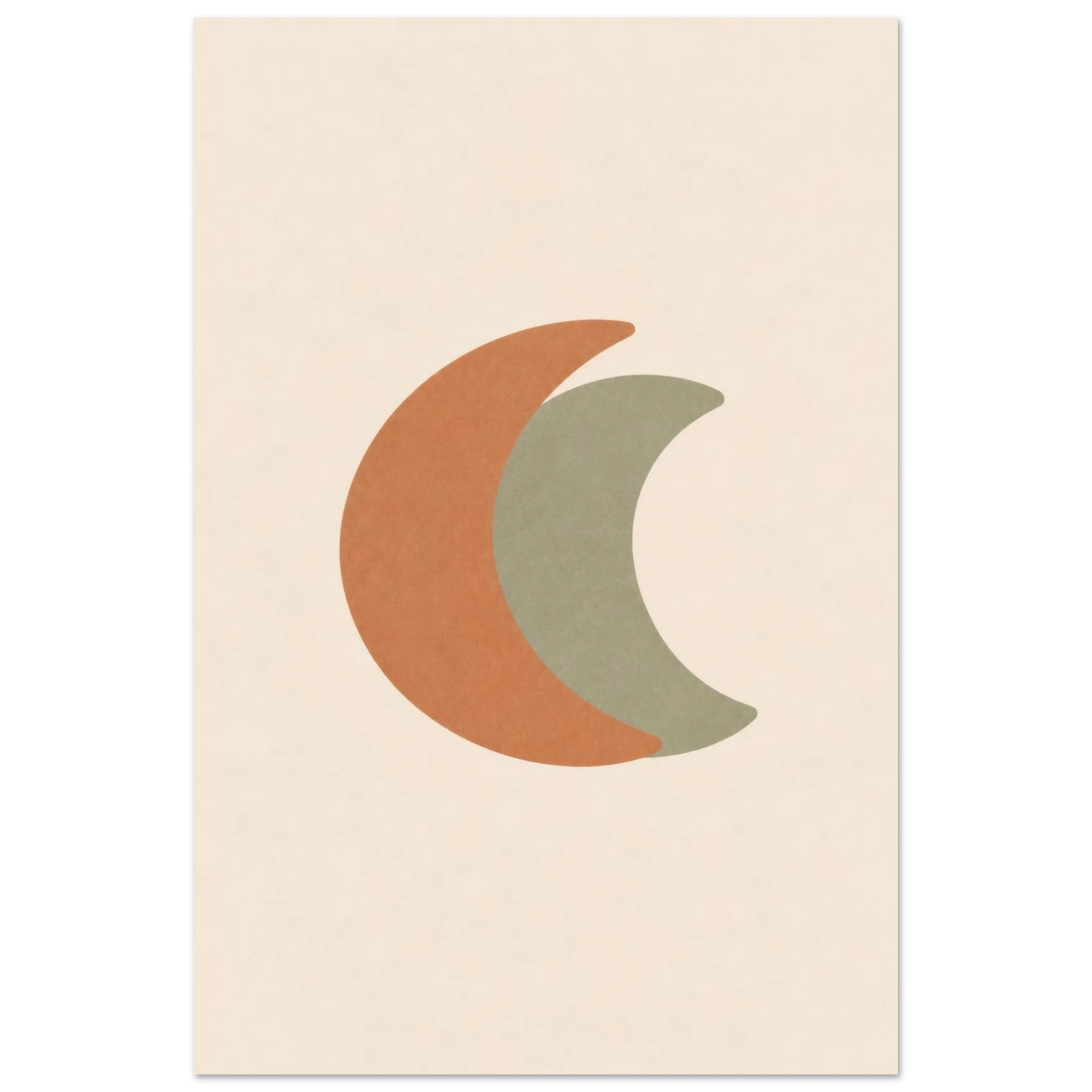 Crescent Moon nursery print in the 12 by 18 inch size, unframed matte poster