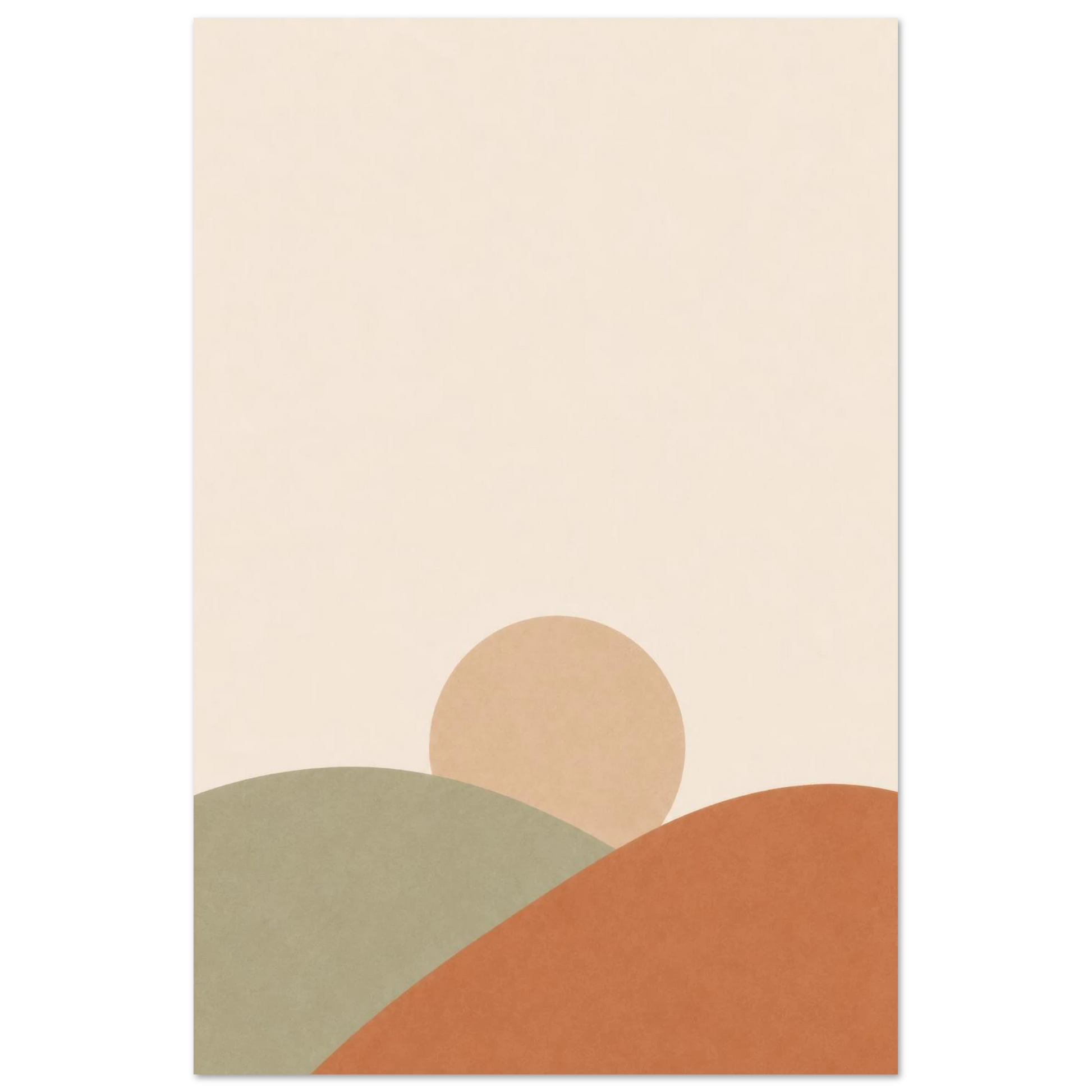 Sun and Hills minimalist nursery print, unframed matte poster 12*18