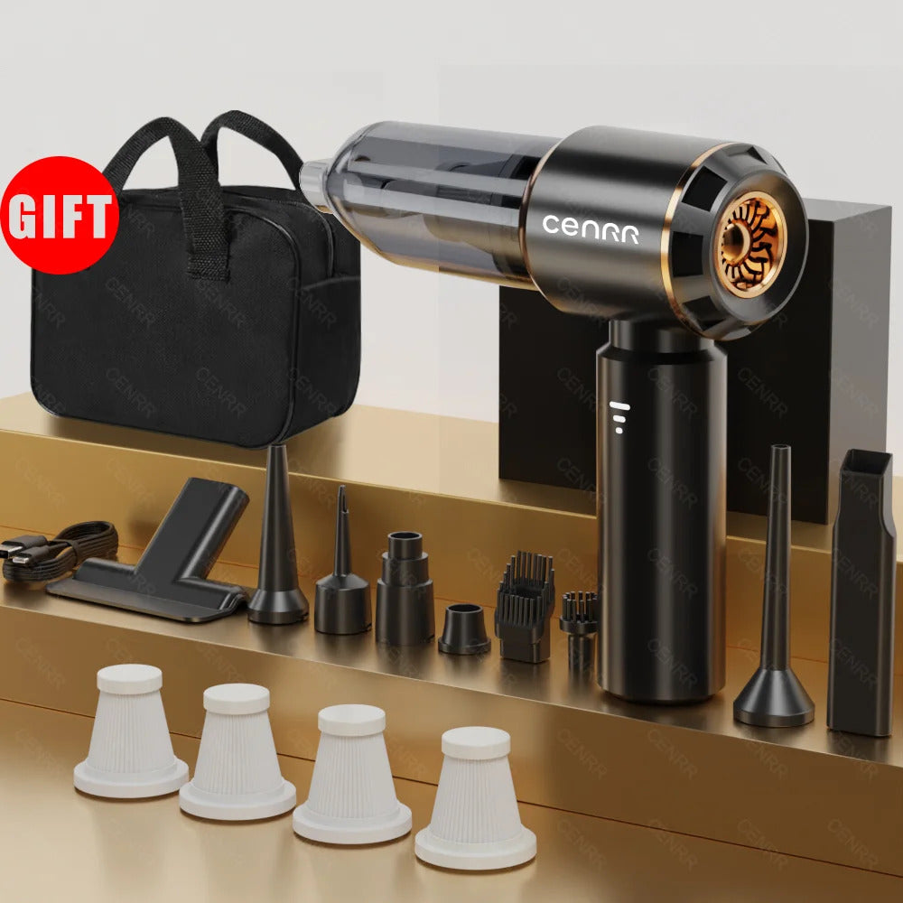 Mini Cordless Car Vacuum Cleaner - Powerful Handheld Portable Auto Detailing Tool