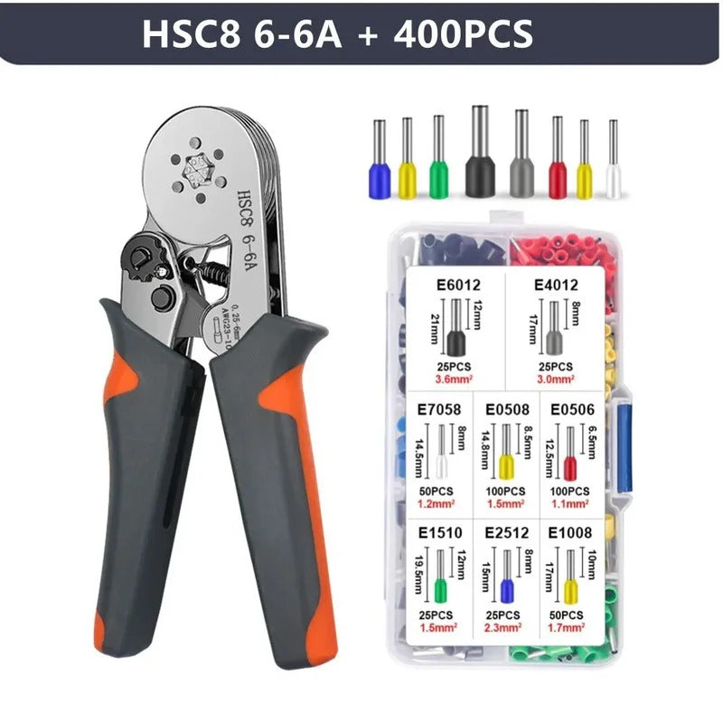 HSC8 Professional Ferrule Crimping Pliers - 0.25-10mm² Wire Terminal Tool with CE Certification