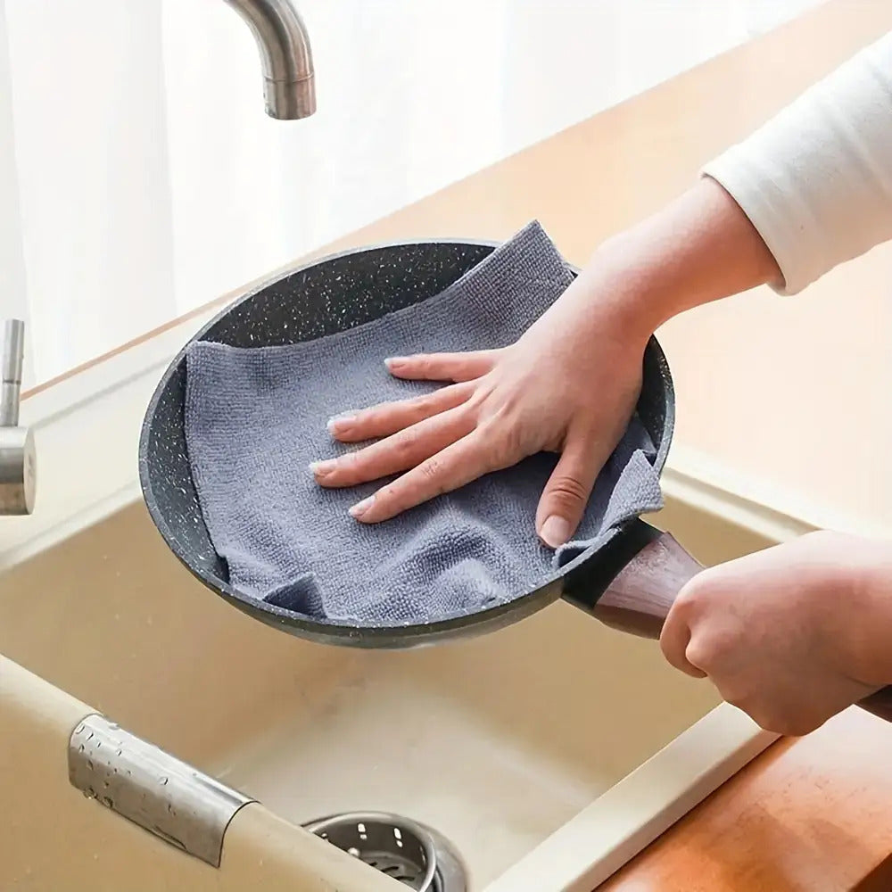 30pcs Reusable Microfiber Cleaning Cloth Roll – Absorbent, Lint-Free, Multipurpose Kitchen & Home Towels