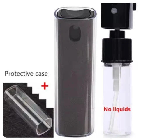 2-in-1 Microfiber Screen Cleaner Set - Spray Bottle & Cloth for Phone, iPad, Computer & Glasses