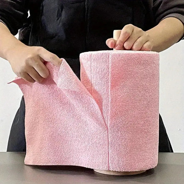 Reusable microfiber cleaning cloth roll – 30pcs absorbent towels