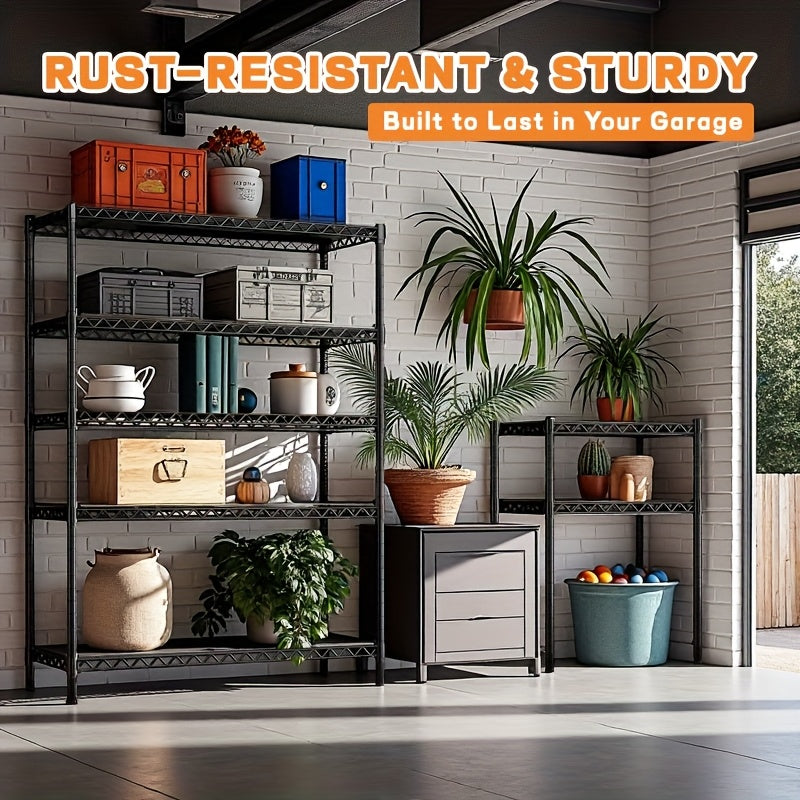 2000 lbs Heavy-Duty Steel Storage Shelving Unit – Multi-Tier Utility Wire Rack for Home, Kitchen, Office & Garage