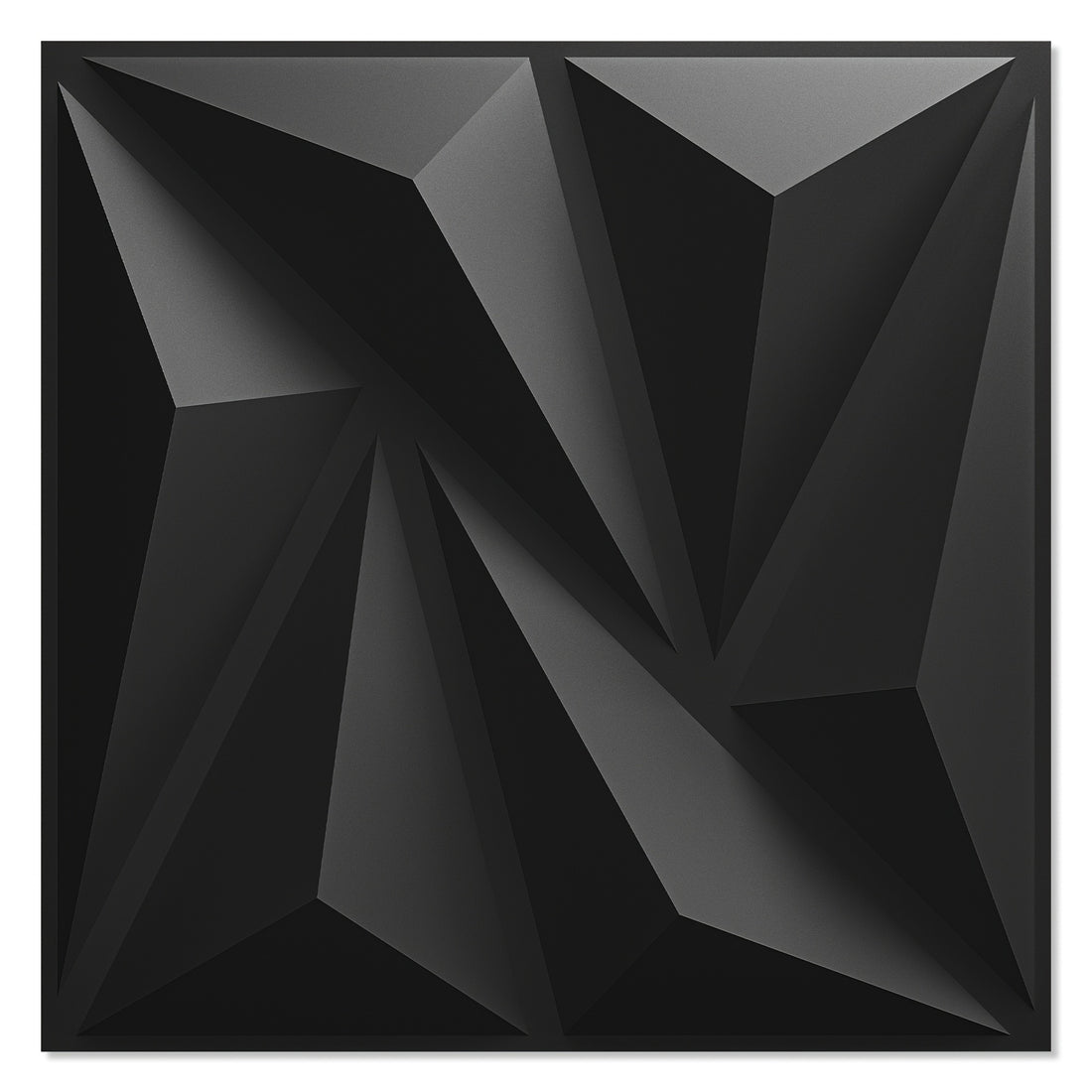 3D Textured PVC Wall Panels - Modern Geometric Black & White Square Tiles (20/50pcs)