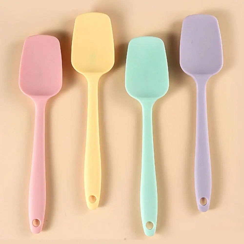Premium Silicone Baking Spatula Set - Non-Stick Cream Cake Scraper for Pastry, Batter & Salad Mixing