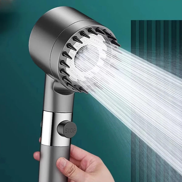 3-Mode High Pressure Filtered Shower Head - Rainfall, Massage & Mist Settings with Chlorine Filter