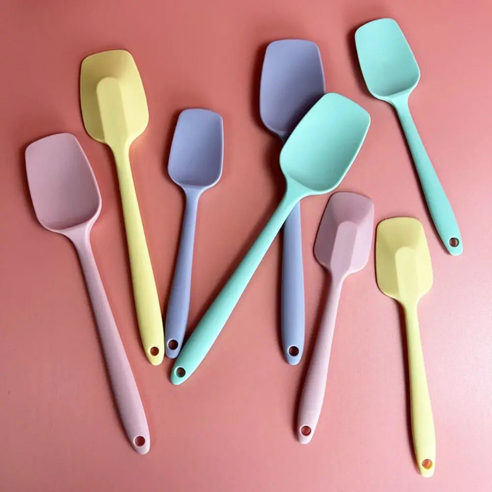 Premium Silicone Baking Spatula Set - Non-Stick Cream Cake Scraper for Pastry, Batter & Salad Mixing