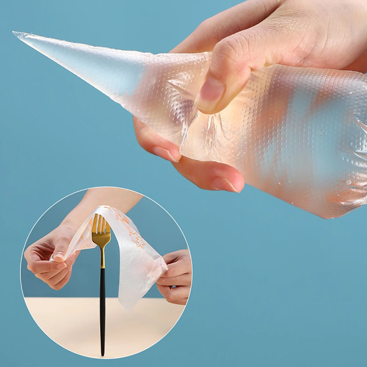 100 PCS Thick Disposable Pastry Bags - Professional Cake Cream Piping & Icing Bags for Baking Decoration