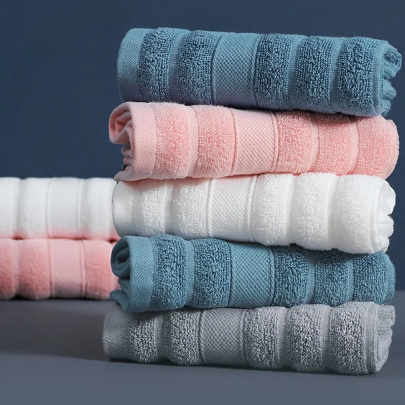 4Pcs Kids Pure Cotton Face Towels - Super Absorbent 35x35cm Hand Wipes, OEKO-TEX Certified