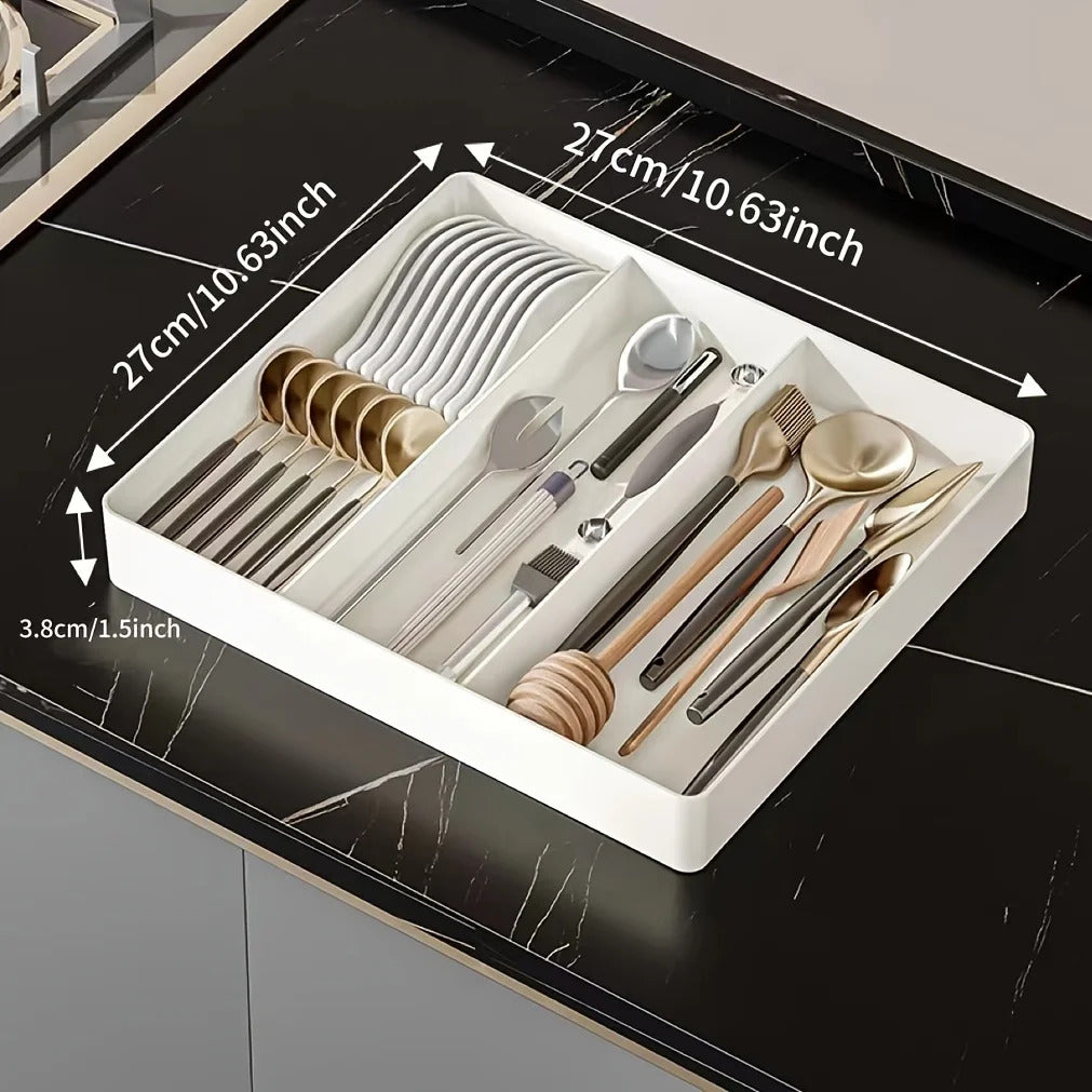 Versatile Adjustable Organizer Set - Multi-Space Storage Solution for Desk, Kitchen, Coffee Bar & Office