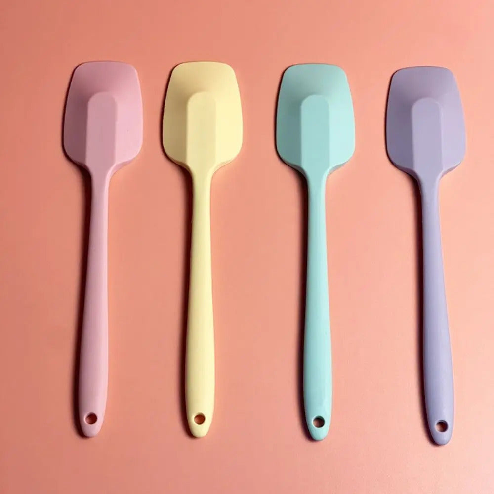 Premium Silicone Baking Spatula Set - Non-Stick Cream Cake Scraper for Pastry, Batter & Salad Mixing