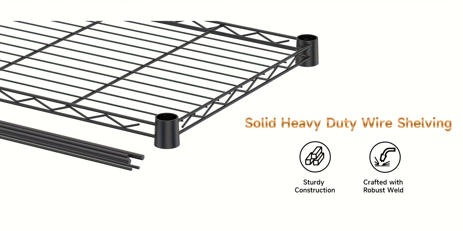 2000 lbs Heavy-Duty Steel Storage Shelving Unit – Multi-Tier Utility Wire Rack for Home, Kitchen, Office & Garage