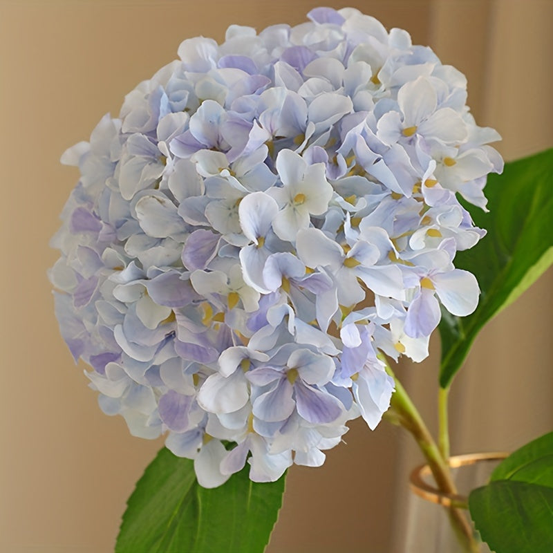 Artificial Hydrangea Bouquet - 3pcs Realistic Silk Flowers with Green Stems