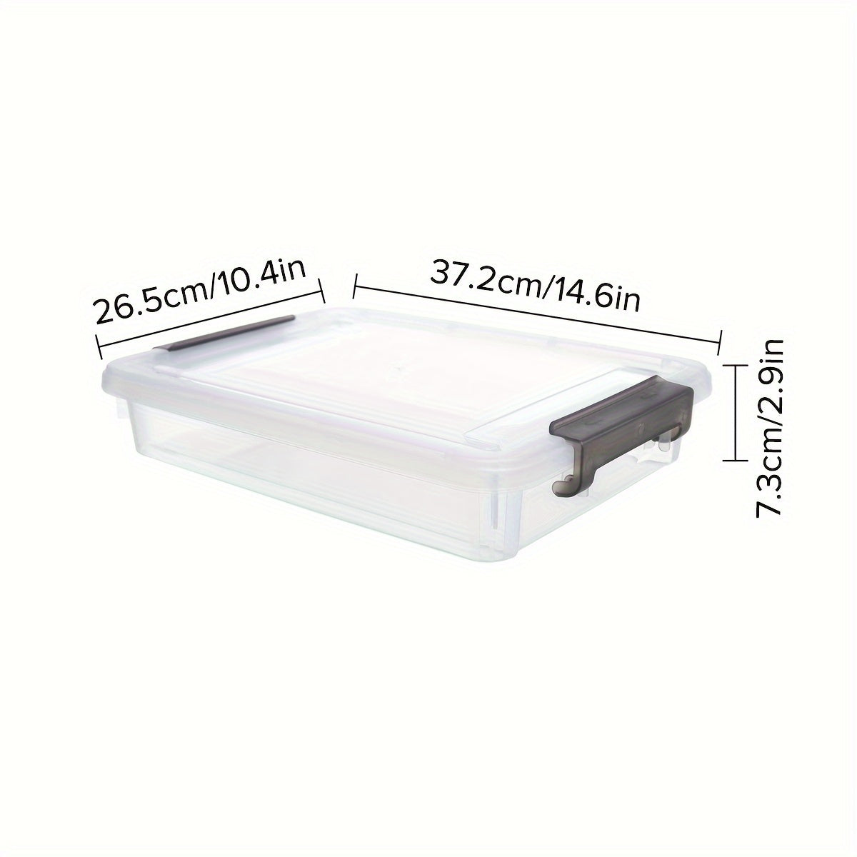 5-Pack Clear Plastic Storage Boxes with Lids – Large Capacity Stackable Organizers for School Supplies & Office Use