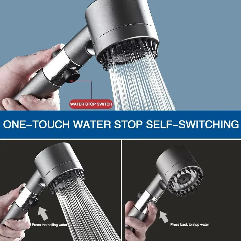 3-Mode High Pressure Filtered Shower Head - Rainfall, Massage & Mist Settings with Chlorine Filter