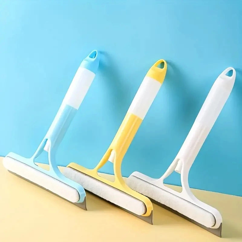 3-in-1 Glass Cleaning Tool - Multi-Function Window Scraper with Spray Bottle & Squeegee
