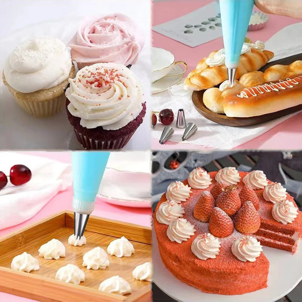 24/48-Piece Professional Stainless Steel Icing Nozzles Set - Cake Decorating Tools for DIY & Bakery