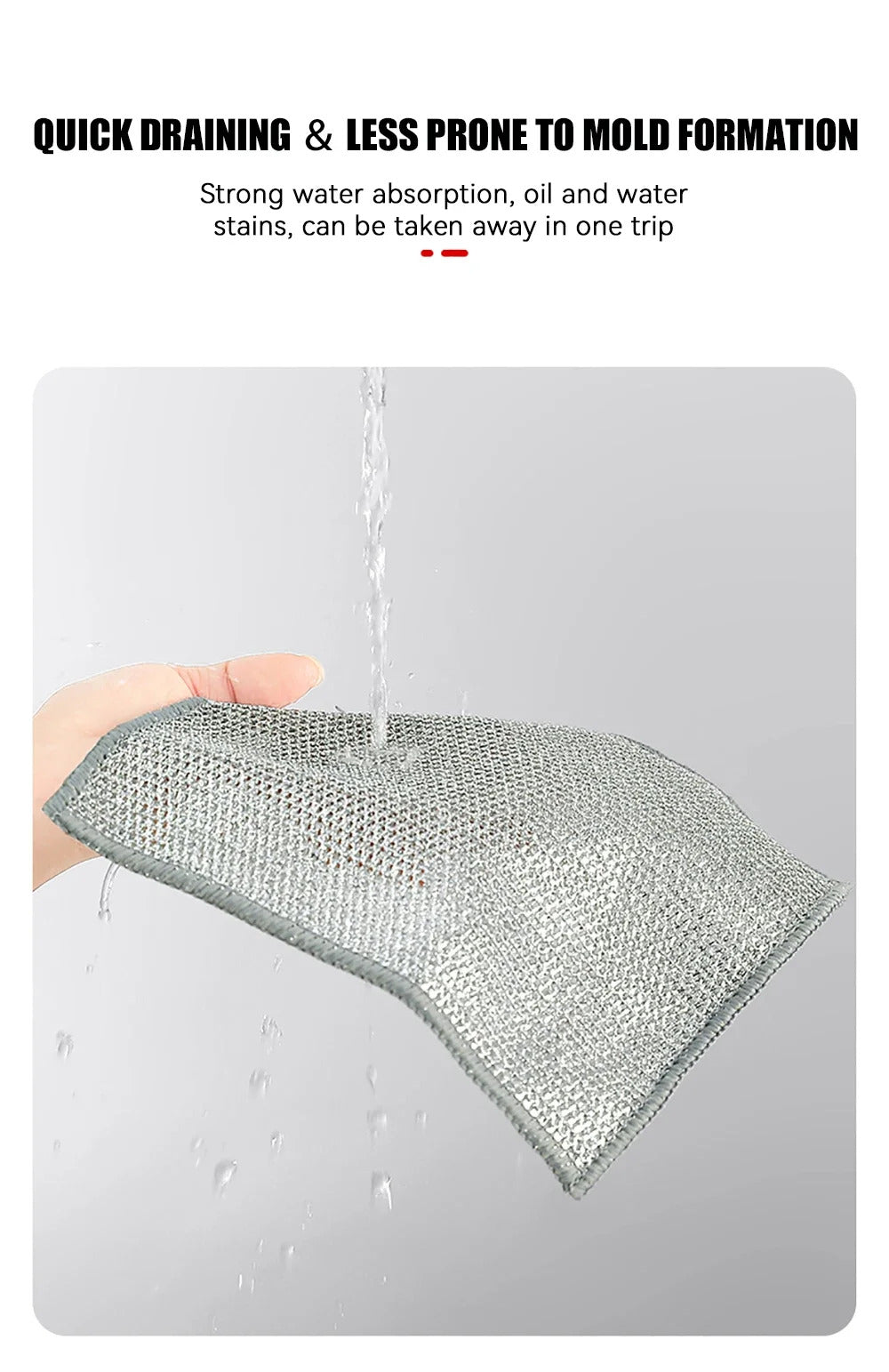 Magic Wire Grid Cleaning Cloth - Multipurpose Miracle Dishwashing Net for Kitchen & Home