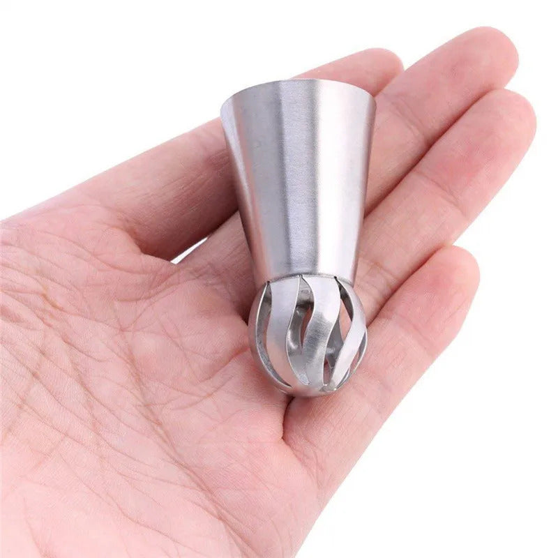 3Pcs Professional Stainless Steel Pastry Tips Set - Icing Nozzles for Cupcake, Cake Decorating & Puff Baking