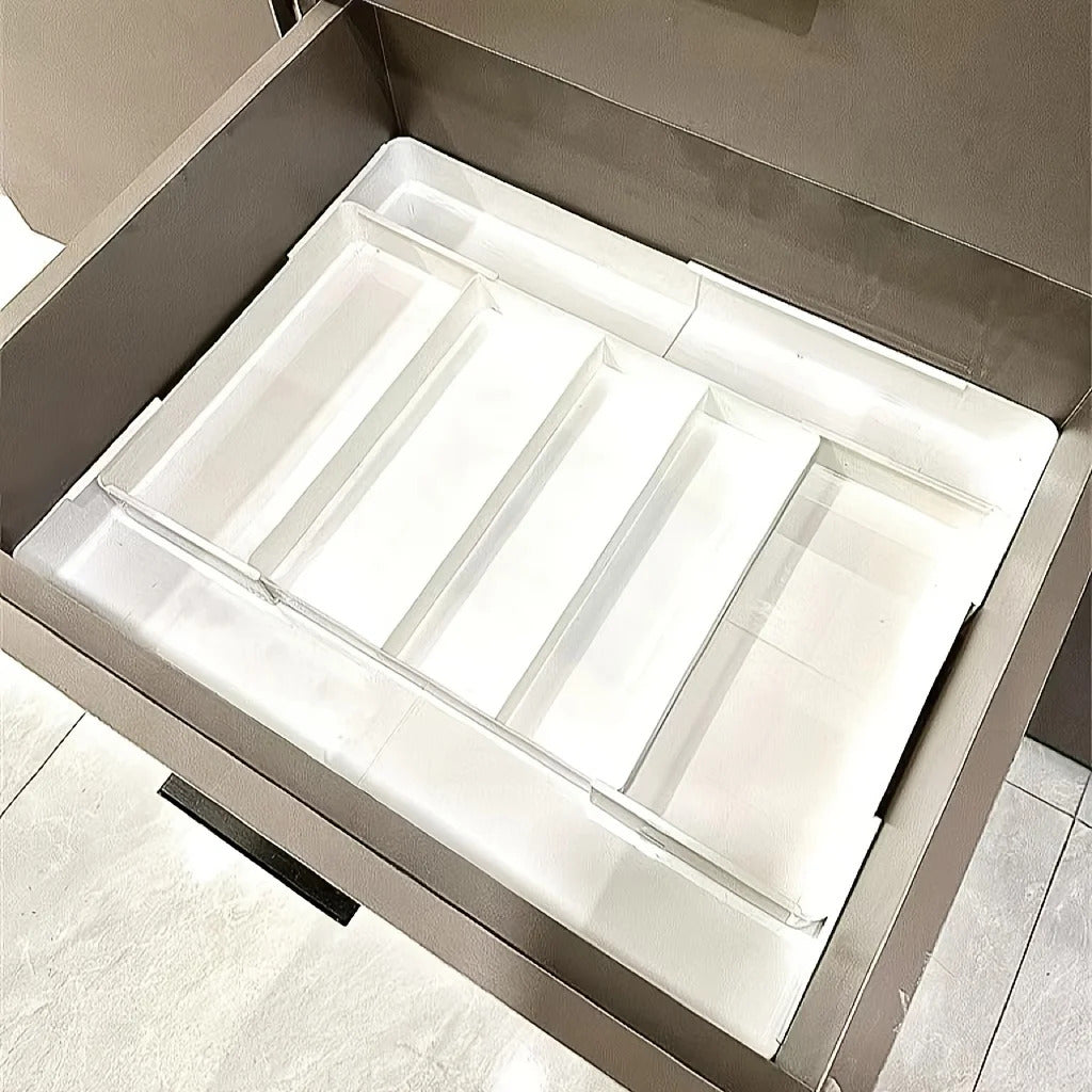 Versatile Adjustable Organizer Set - Multi-Space Storage Solution for Desk, Kitchen, Coffee Bar & Office
