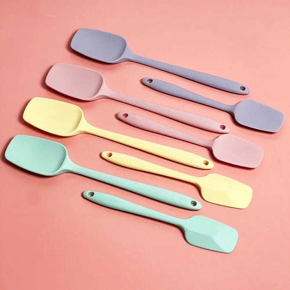 Premium Silicone Baking Spatula Set - Non-Stick Cream Cake Scraper for Pastry, Batter & Salad Mixing