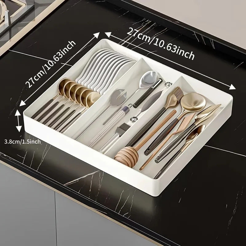 Versatile Adjustable Organizer Set - Multi-Space Storage Solution for Desk, Kitchen, Coffee Bar & Office