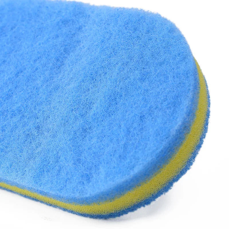 Magic Sponge Cleaning Brush with Handle - Multi-Surface Scrubber for Kitchen, Bathroom & Windows