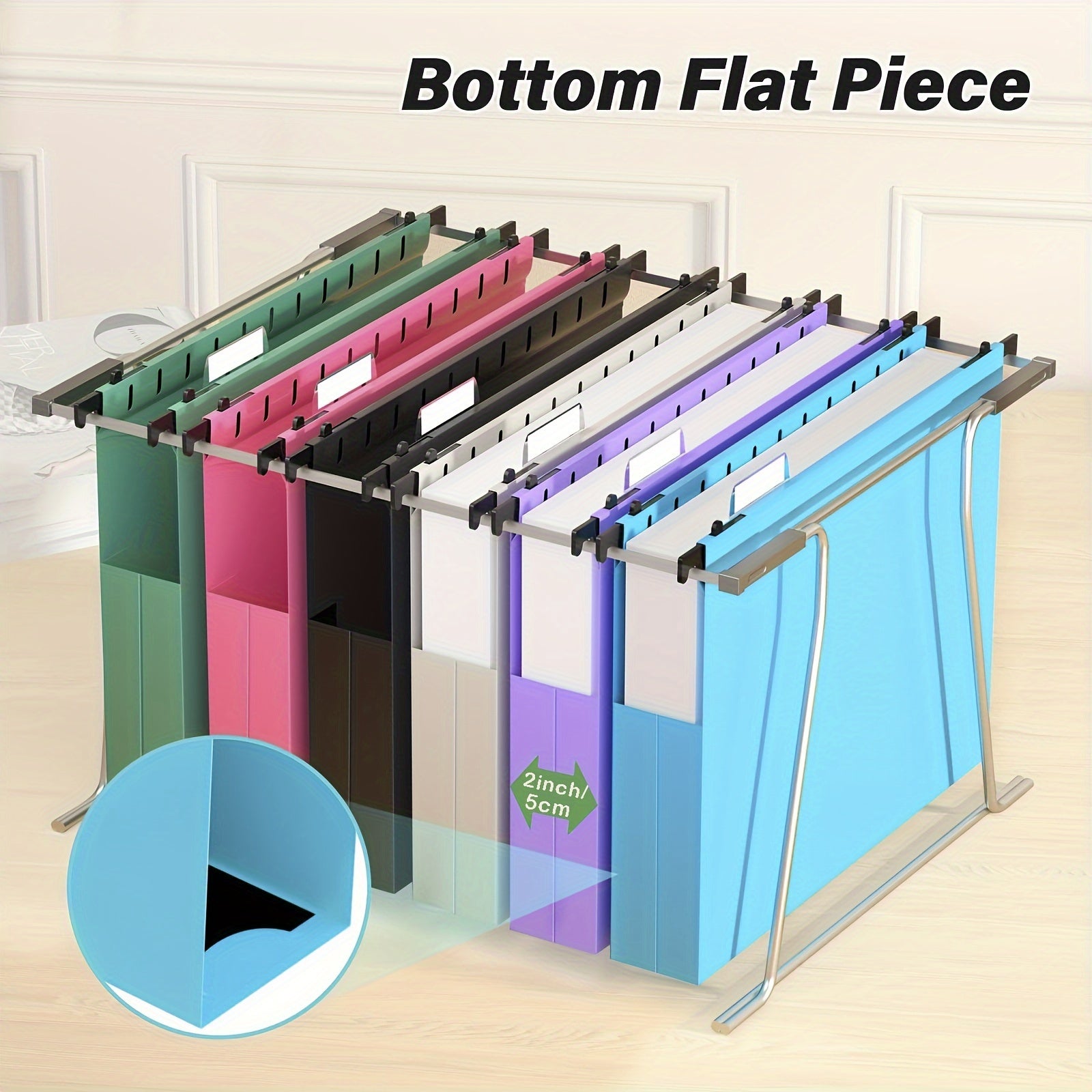 Heavy-Duty Hanging File Folders 6-Pack - 2" Expansion