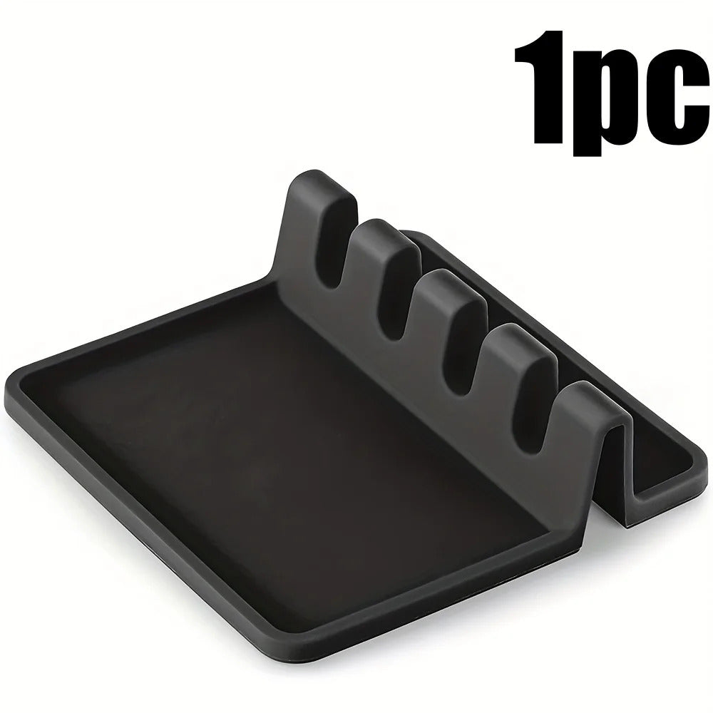 Non-Slip Silicone Tableware Drying Rack - Multifunctional Utensil Organizer for Forks, Spatulas & More