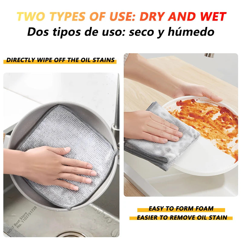 Magic Wire Grid Cleaning Cloth - Multipurpose Miracle Dishwashing Net for Kitchen & Home
