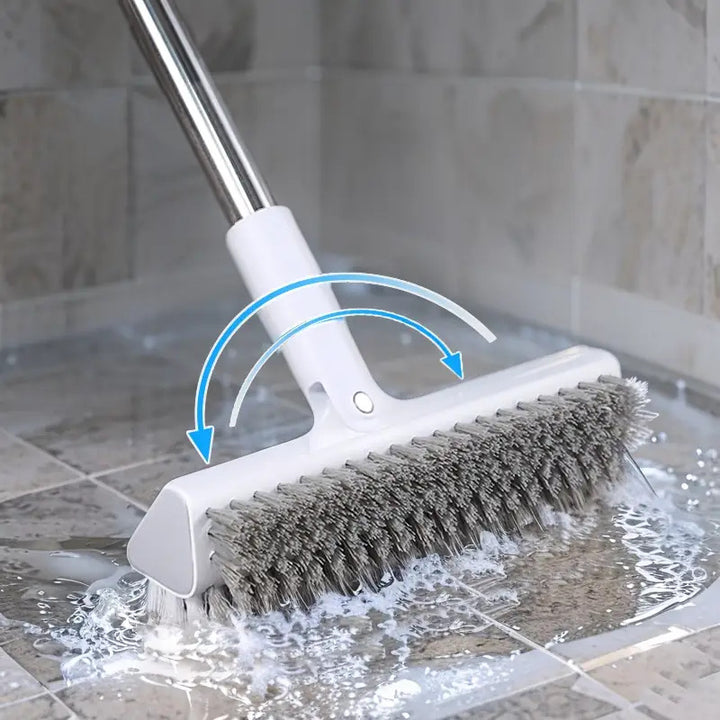 52.3 inch extendable stainless steel scrubbing brush with rotating head