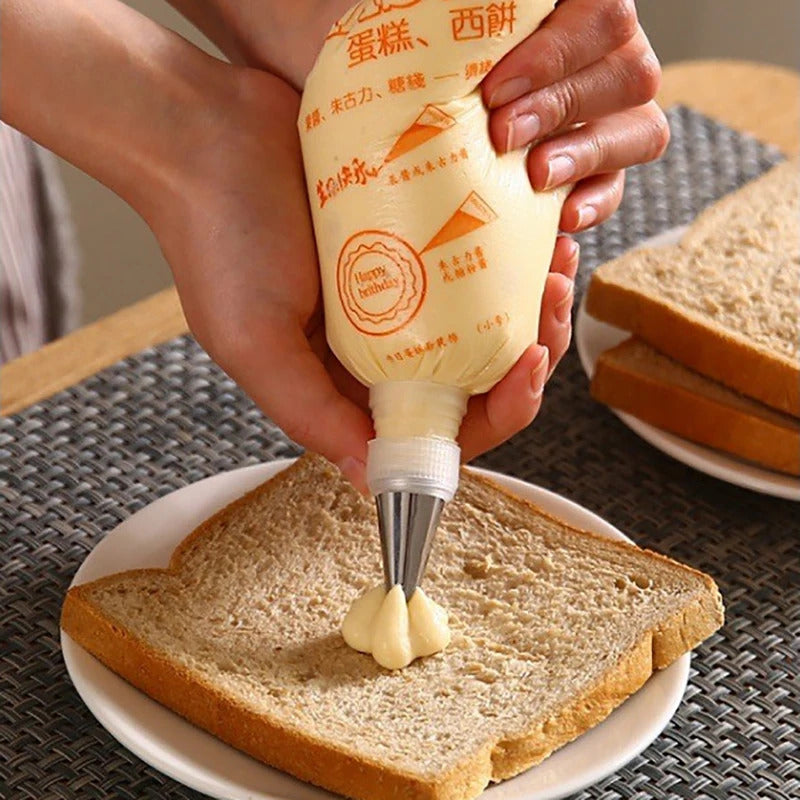 100 PCS Thick Disposable Pastry Bags - Professional Cake Cream Piping & Icing Bags for Baking Decoration