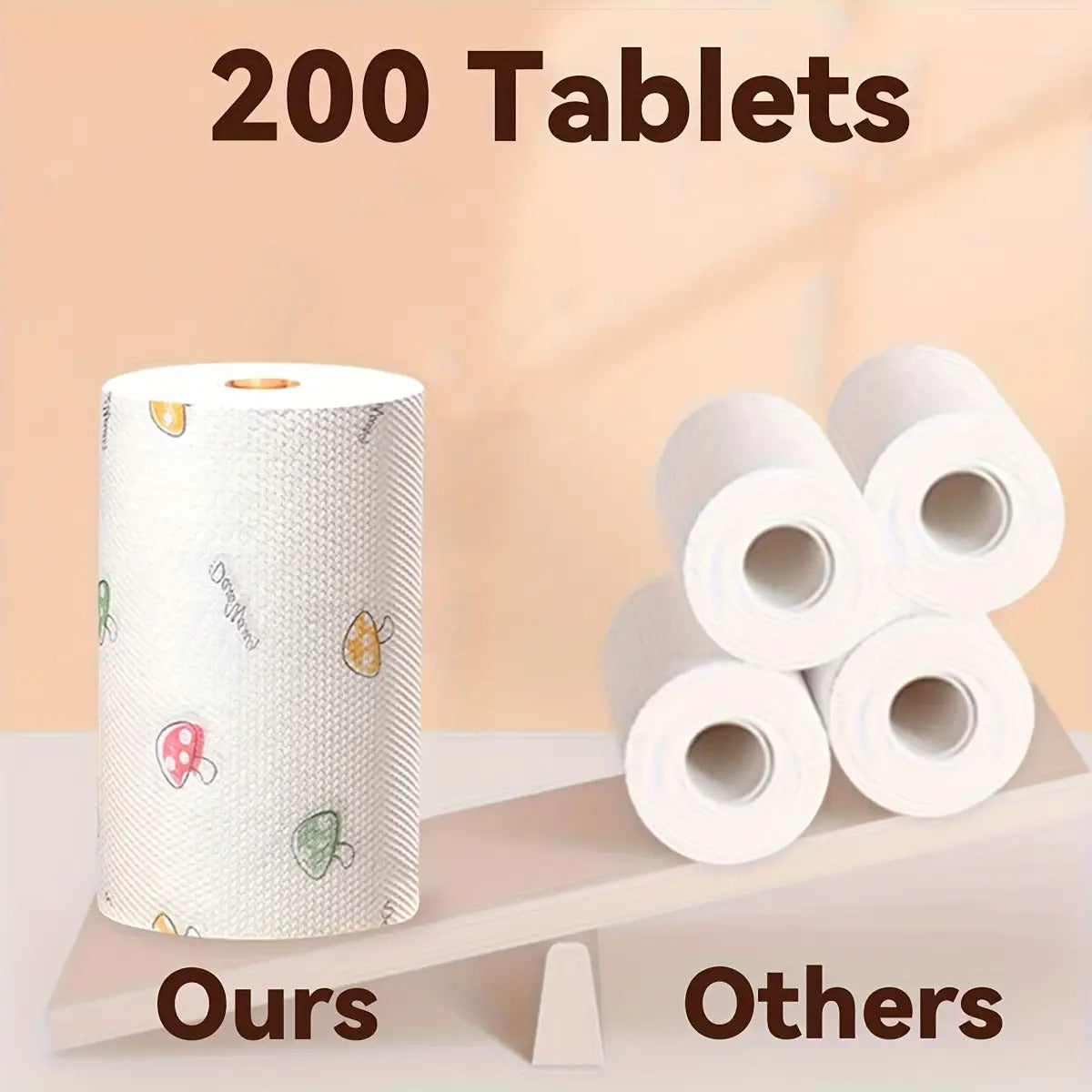200/400pcs Disposable Kitchen Cleaning Cloths – Washable Wet & Dry Lazy Rags, Oil-Resistant, Non-Stick, Multi-Purpose Household Towels