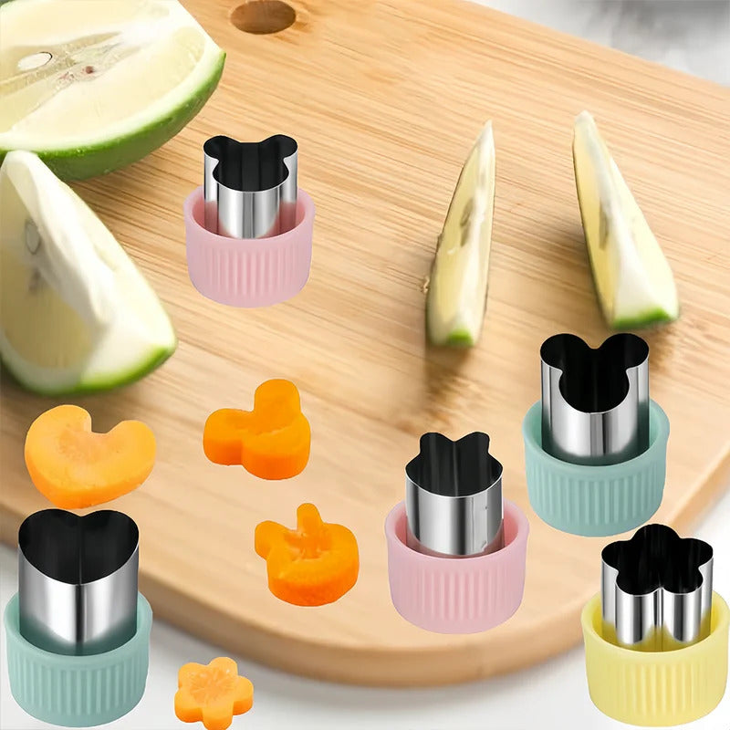 20PCS Stainless Steel Fruit & Vegetable Cutter Set - Star/Heart Cookie Embossing Molds