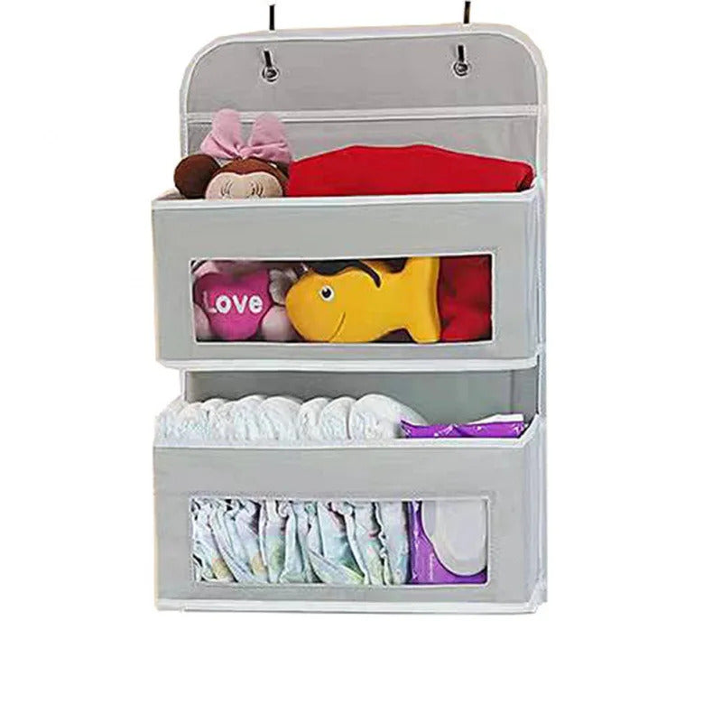 5-Shelf Hanging Door Organizer - Anti-Tilt Behind Door Storage with Large Capacity Pockets