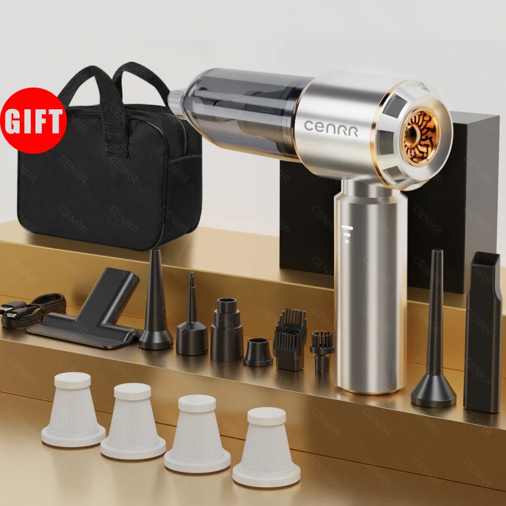 Mini Cordless Car Vacuum Cleaner - Powerful Handheld Portable Auto Detailing Tool