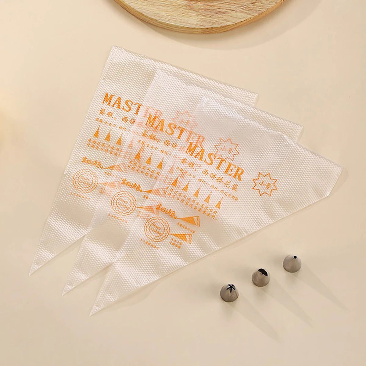 100 PCS Thick Disposable Pastry Bags - Professional Cake Cream Piping & Icing Bags for Baking Decoration