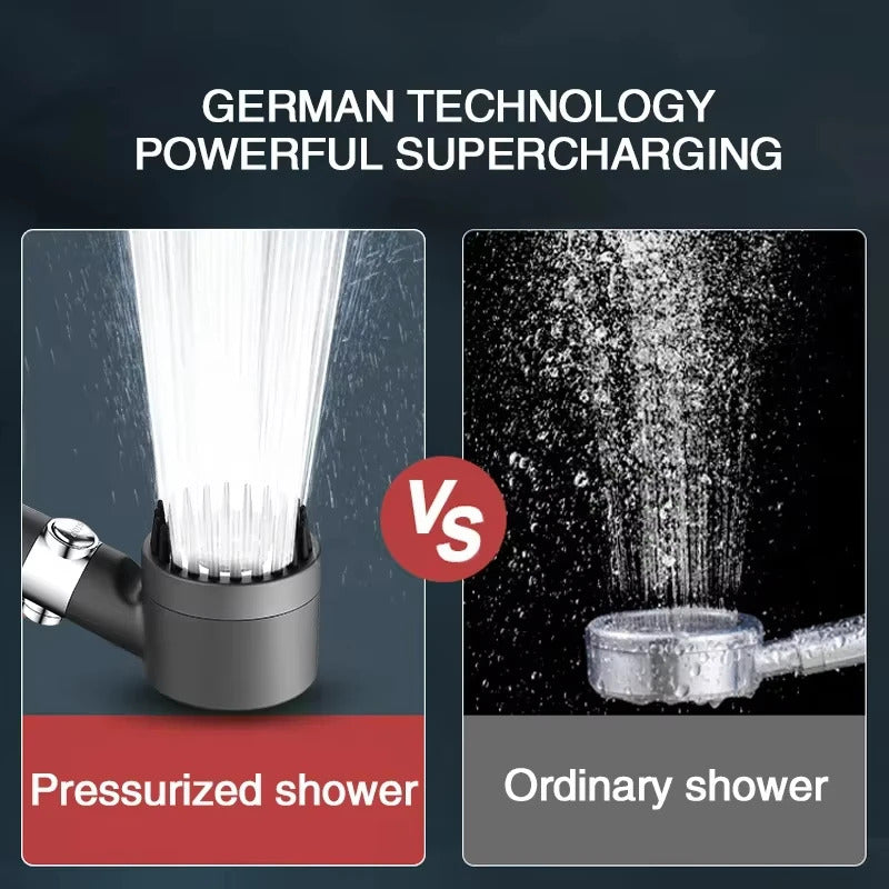 3-Mode High Pressure Filtered Shower Head - Rainfall, Massage & Mist Settings with Chlorine Filter