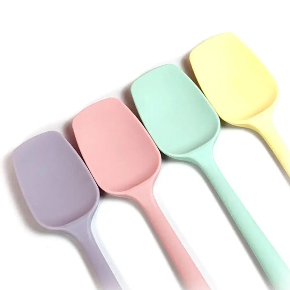 Premium Silicone Baking Spatula Set - Non-Stick Cream Cake Scraper for Pastry, Batter & Salad Mixing