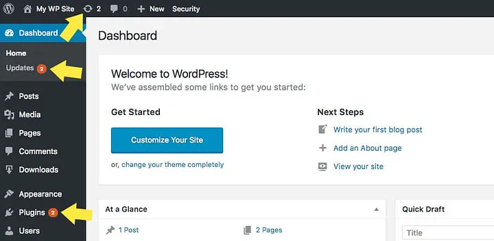 Keep WordPress And Plugins Updated