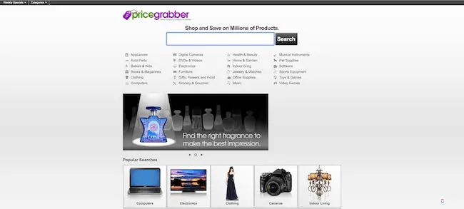 Pricegrabber.com is a popular comparison engine